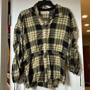 Free People flannelish top size medium
